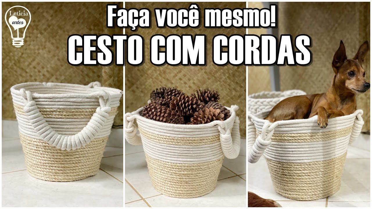Watch Now FAÇA VOCÊ MESMO -CESTO COM CORDA DE SISAL -LINDO E FÁCIL DE FAZER FAÇA VOCÊ MESMO -CESTO COM CORDA DE SISAL -LINDO E FÁCIL DE FAZER