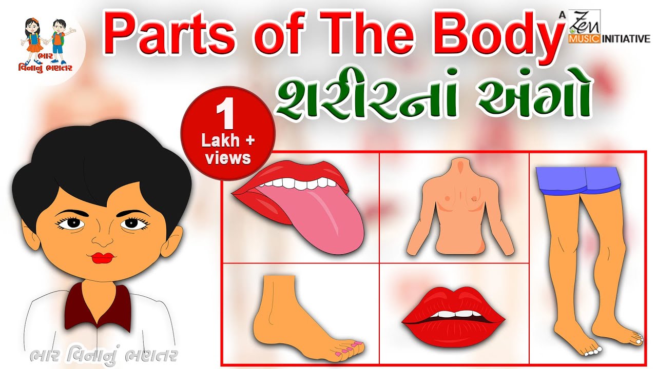 શરીરના અંગોના નામ | Body Parts name in Gujarati | Toddler Learning Video | Bhar Vinanu Bhantar