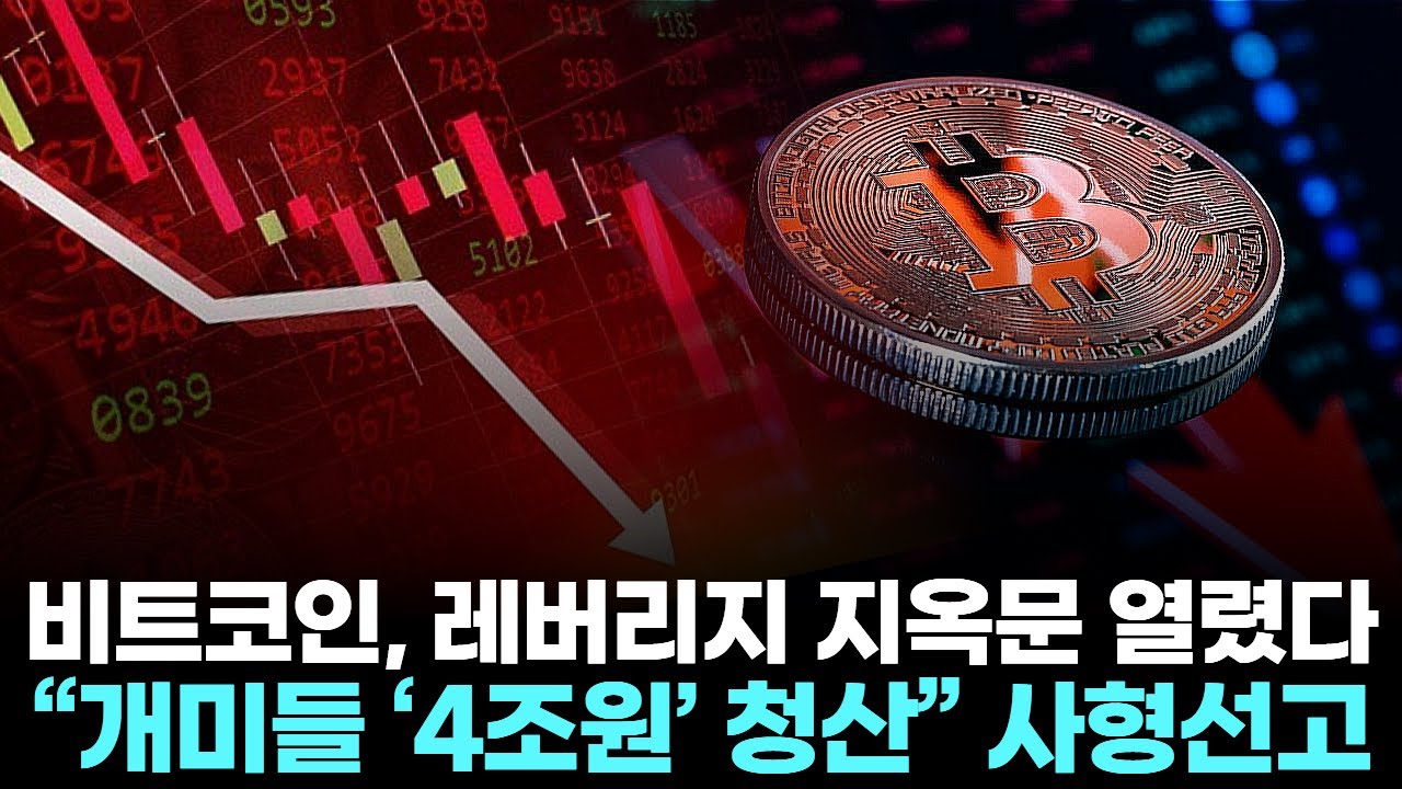 비트코인, 레버리지 지옥문 열렸다…  “개미들 ‘4조원’ 청산” 사형선고
