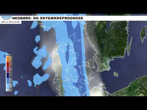 Danmark Vejret: Nedbør og skydækkeprognose 30.12.2015