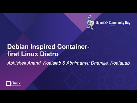 KoalaLab talk — Container-first Linux OS for hardened containers