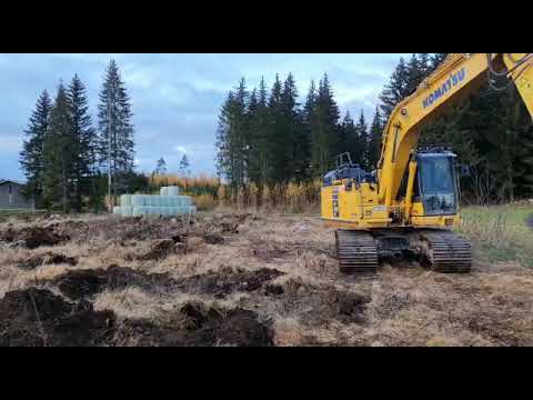 Kääntömätästystä laidunmaalle Komatsu PC 170 vm.2022