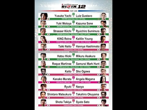 Rizin 12 live tonight on FWF 11 pm Pacific, 2 am Eastern live reaction!