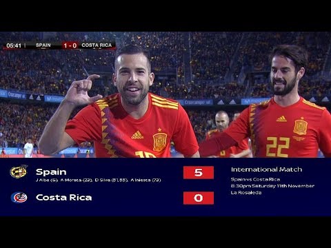 SPAIN vs COSTA RICA 5-0 ● Goals & Best Highlights  Full HD ● 11 Nov 2017 ● Friendly