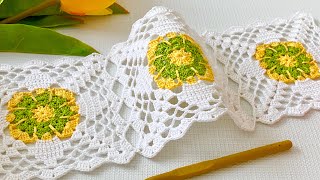 ⭐️Incredibly Beautiful Crochet Square Motif⭐️How to Make a Unique 3-Color Pattern for All Projects
