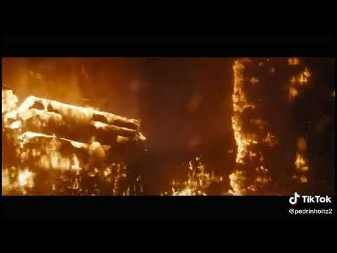 Burning Godzilla kills king ghidorah with his atomic fire blast ghidorah death (2019.)