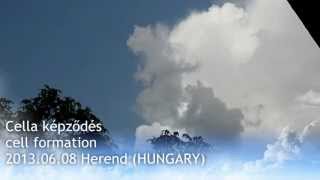 preview picture of video 'Time-Lapse Felhő átalakulás - Cella Képződés, cell formation, cloud formation, HUNGARY 2013-06-08'