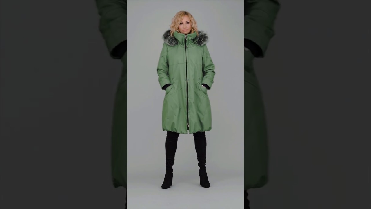 Odszyte.pl Płaszcz z odpinanym kapturem obszytym futrem Roksana marki Dziekański