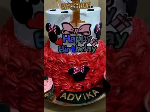 Birthday party cake    🎂 Minne Theme 🎂 birthday celebration 🥳🎉 Artist #Ashita'splakouspie