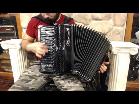 OTTAAERIIM72ABK - All Black Ottavianelli Aero II Piano Accordion LMMM 34 72 $3799