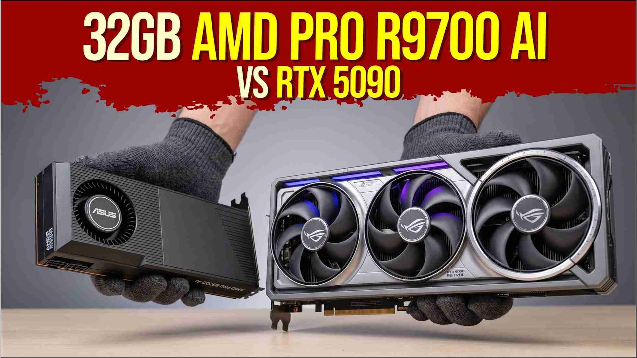 32GB MURAH POLLL !!!! daripada RTX 5090 - ASUS RADEON PRO R9700 AI