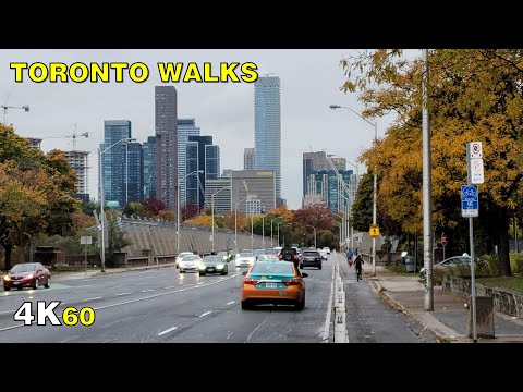 Toronto Bloor Street East & Viaduct Walk on October 19, 2020