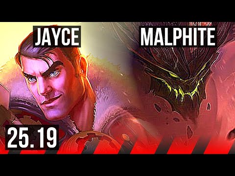 JAYCE vs MALPHITE (TOP) | 7 solo kills, 10/1/1, Godlike | KR Master | 25.19