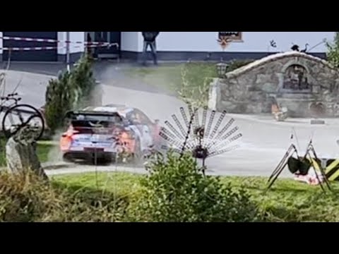 Central European Rally 2025 //  Ott Tänak`s Overshoot on SS17 & Other action!