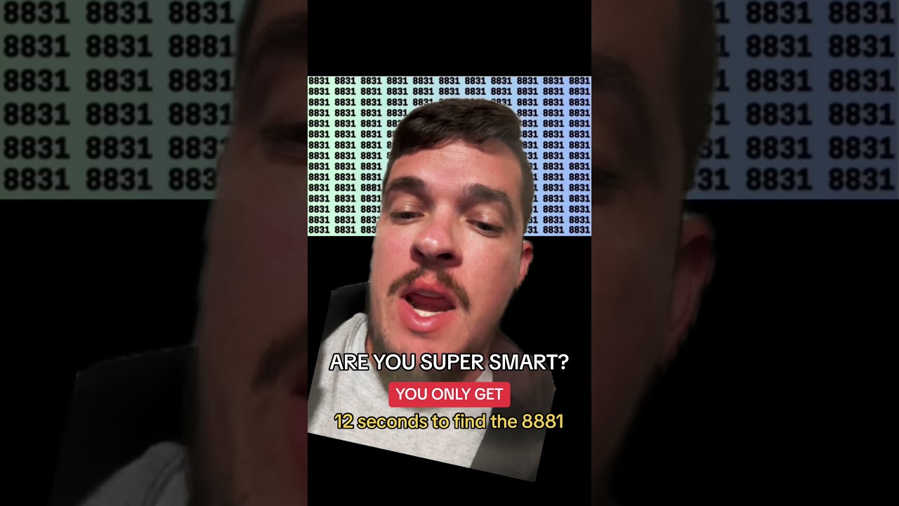 Eagle Eyes Challenge: Find 8881 Among 8831 in 12 Seconds #brainteaser #smart