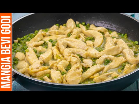 STRACCETTI DI POLLO CON PISELLI