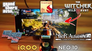 iQOO Neo 10 - Snapdragon 8S Gen 4 - PC Game Emulation Test 🔥 GTA V - Witcher 3 - NFS - Nier Automata