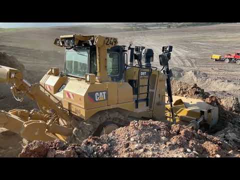 Caterpillar D9T Bulldozer Levelling Huge Mining Area