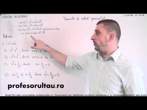 10   cls7   Calcul algebric   formule de calcul prescurtat   exercitii   partea 5