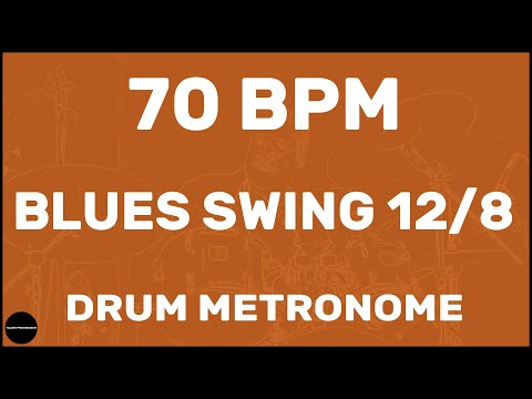 Blues Swing 12/8 | Drum Metronome Loop | 70 BPM