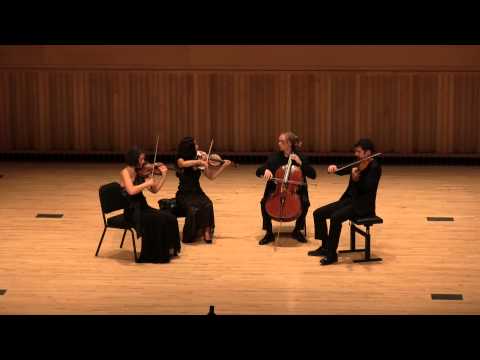 Chiara Quartet Plays Finale of Bartok 5th Quartet by Heart
