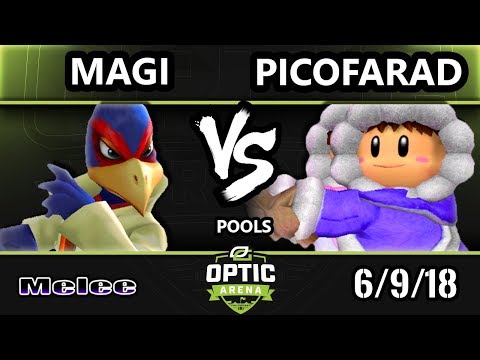 Optic Arena SSBM - picofarad (Ice Climbers) Vs. Magi (Falco) Smash Melee Pools