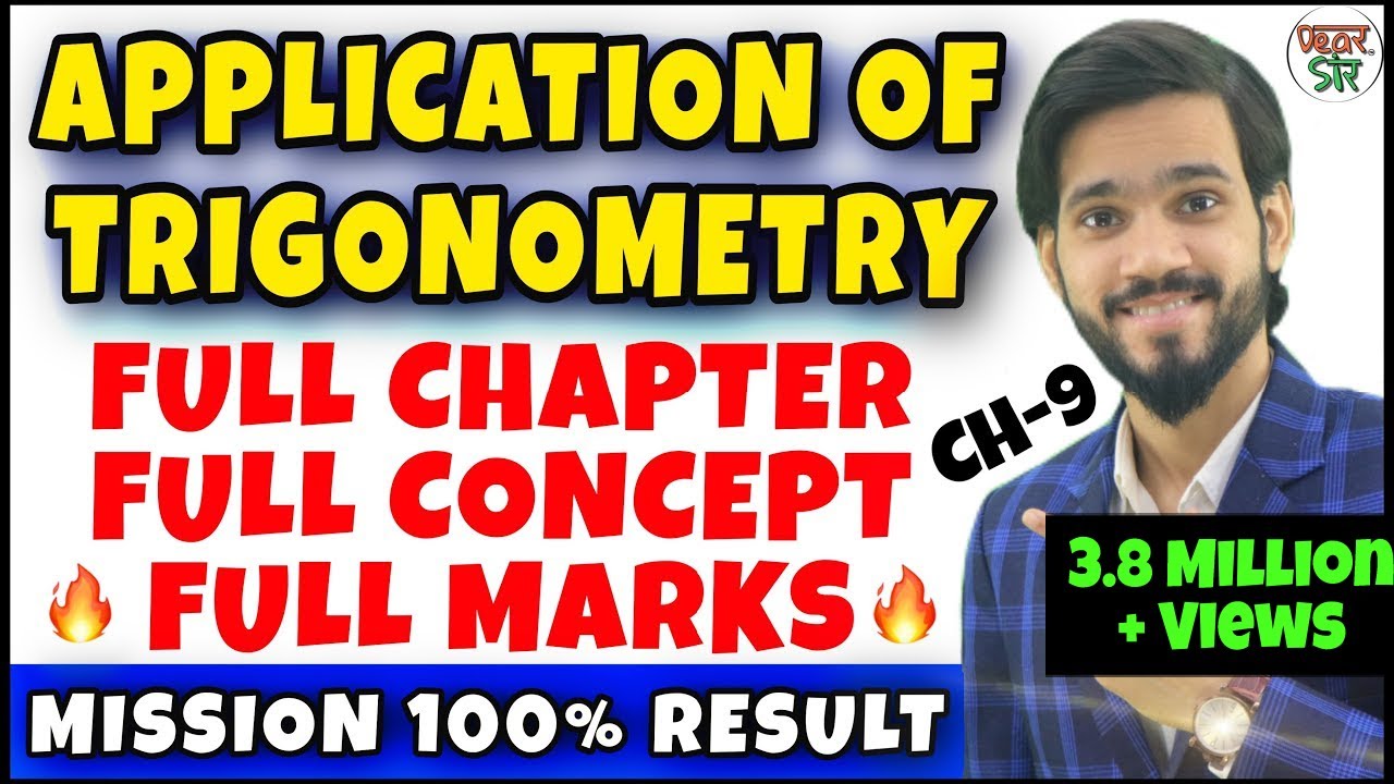 Trigonometry | Some Applications Of Trigonometry Class 10 | Class 10 Chapter 9 Maths | Class 9th/10t