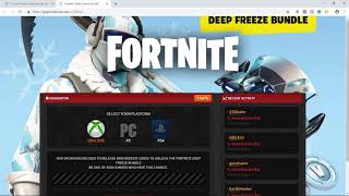 How to Download Fortnite Deep Freeze Bundle Redeem Code of Xbox ONE, PS4 & PC