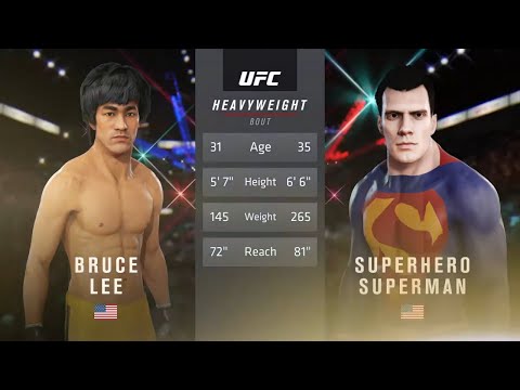 Bruce Lee vs. Superhero Superman (EA Sports UFC 3)
