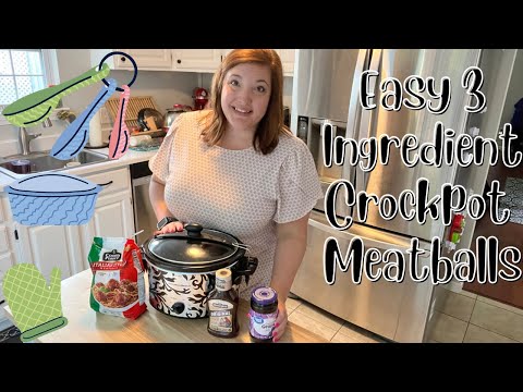 Easy 3 Ingredient Crockpot Meatballs
