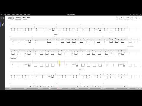 Come as you are ( Nirvana ) ,Tablatura e base Senza Basso - Backing bass track - NO BASS