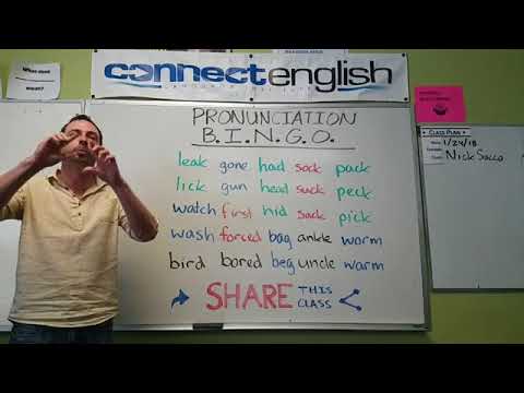 Connect English Pronunciation BINGO, Volume 6 - Mission Valley Campus