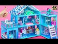 (Easy) Build Frozen Mansion with 10 Beautiful Rooms from Cardboard ❄️ DIY Miniature Cardboard House