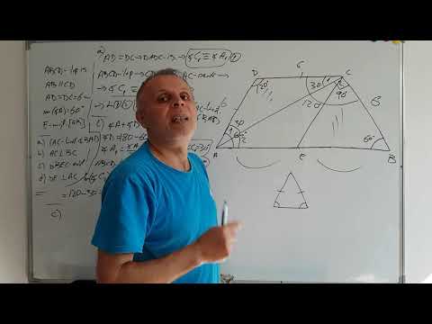lecții 69: TRAPEZ 9: trapez isoscel - demonstrăm că avem o bisectoare, un triunghi echilateral și...