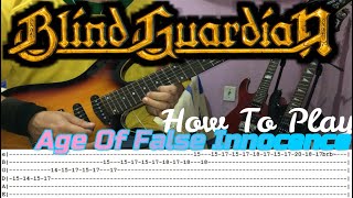 BLIND GUARDIAN - Age Of False Innocence - GUITAR LESSON WITH TABS