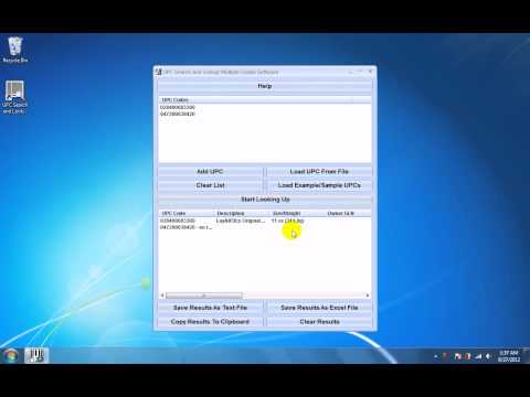 UPC Search and Lookup Multiple Codes Software