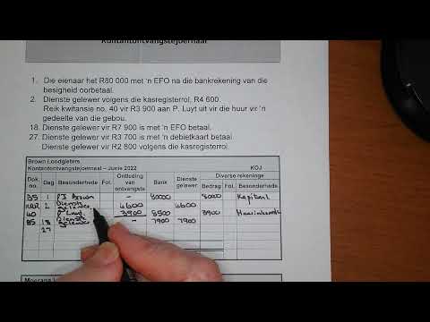 1. Brown Loodgieters - Kontantontvangstejoernaal