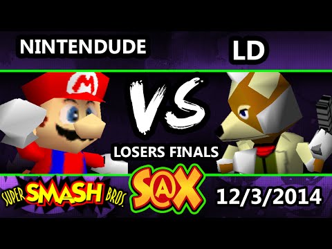 S@X - Apex | Nintendude (Mario) Vs. LD (Fox) SSB64 Losers Finals - Smash Bros. 64