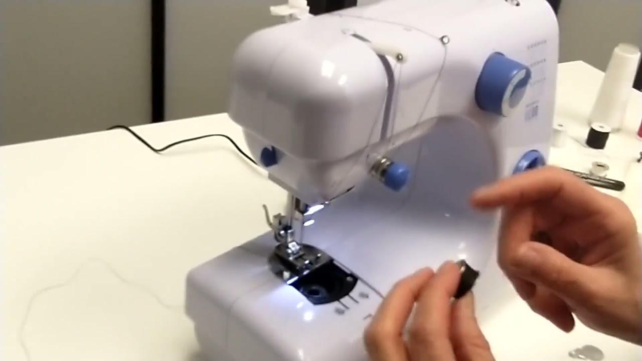 Watch Easy Home 19 Stitch Sewing Machine: Threading the Machine Now Easy Home 19 Stitch Sewing Machine: Threading the Machine