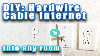 DIY: Add cable internet outlet to any room. Through basement/ crawl space.