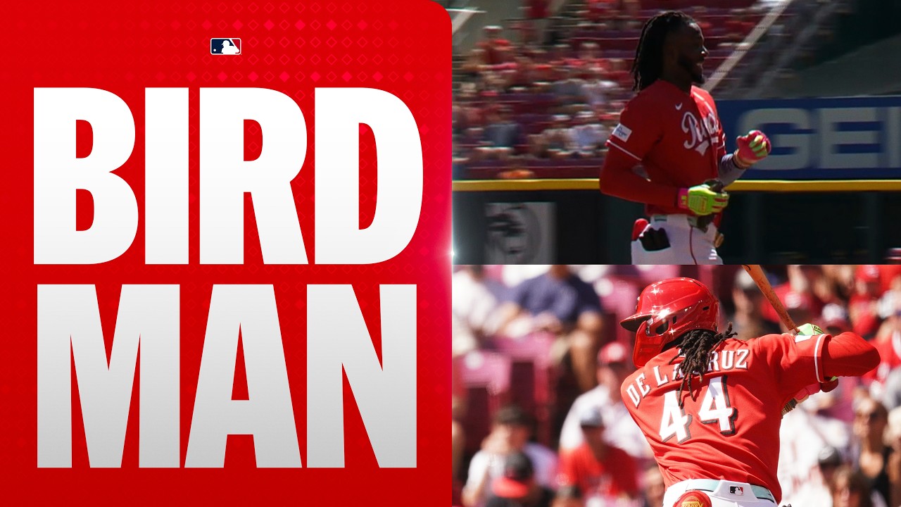 Elly De La Cruz saves a bird from the field, then hits a homer! 😅🐦 | MLB Highlights
