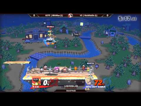Smash 4 Versus Weekly 8/13/15 - Grand Finals - 8Bitman (ROB/Diddy) vs NickRiddle (ZSS)