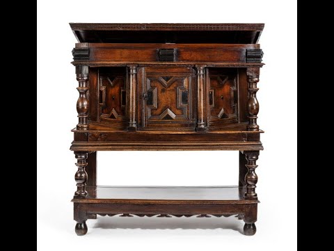 17th century oak court cupboard