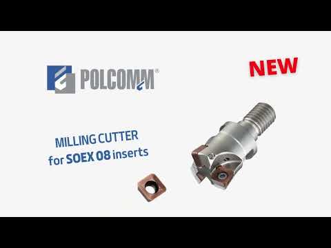 Polcomm milling cutter for SOEX 08 inserts