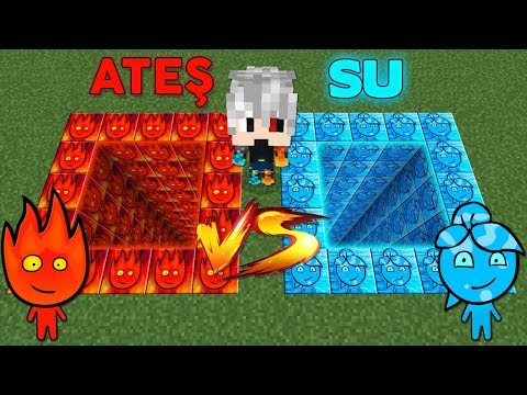 ATEŞ VE SU ÇUKUR ŞANS BLOKLARI - Minecraft