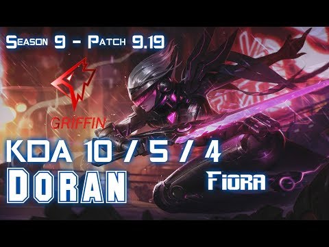 GRF Doran FIORA vs Gen CuVee IRELIA Top - Patch 9.19 KR Ranked