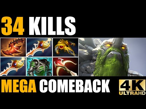 Pro Mid Tiny Mass Gank Unreal Damage 1 Combo Kills Epic Mega Creeps Comeback 7.28 Dota 2
