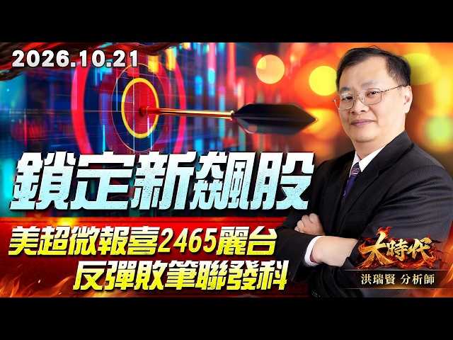 1021 鎖定新飆股 美超微報喜2465麗台 反彈敗筆聯發科 #大時代 #洪瑞賢