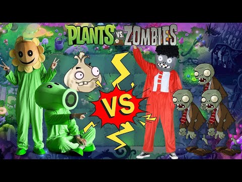 Plants vs zombies - at night, zombies dig tunnels, sneak attacks, and plants are eaten