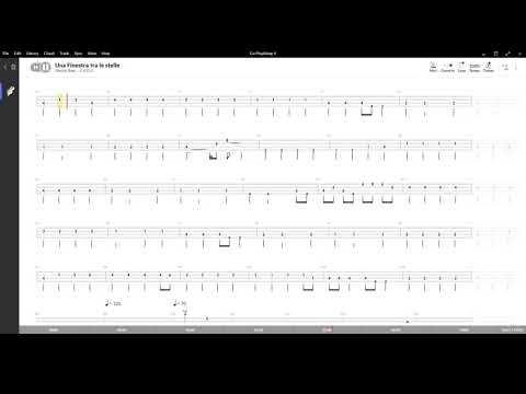 Una Finestra tra le stelle(Annalisa Scarrone)Tablatura e base Senza Basso-Backing bass track-NO BASS